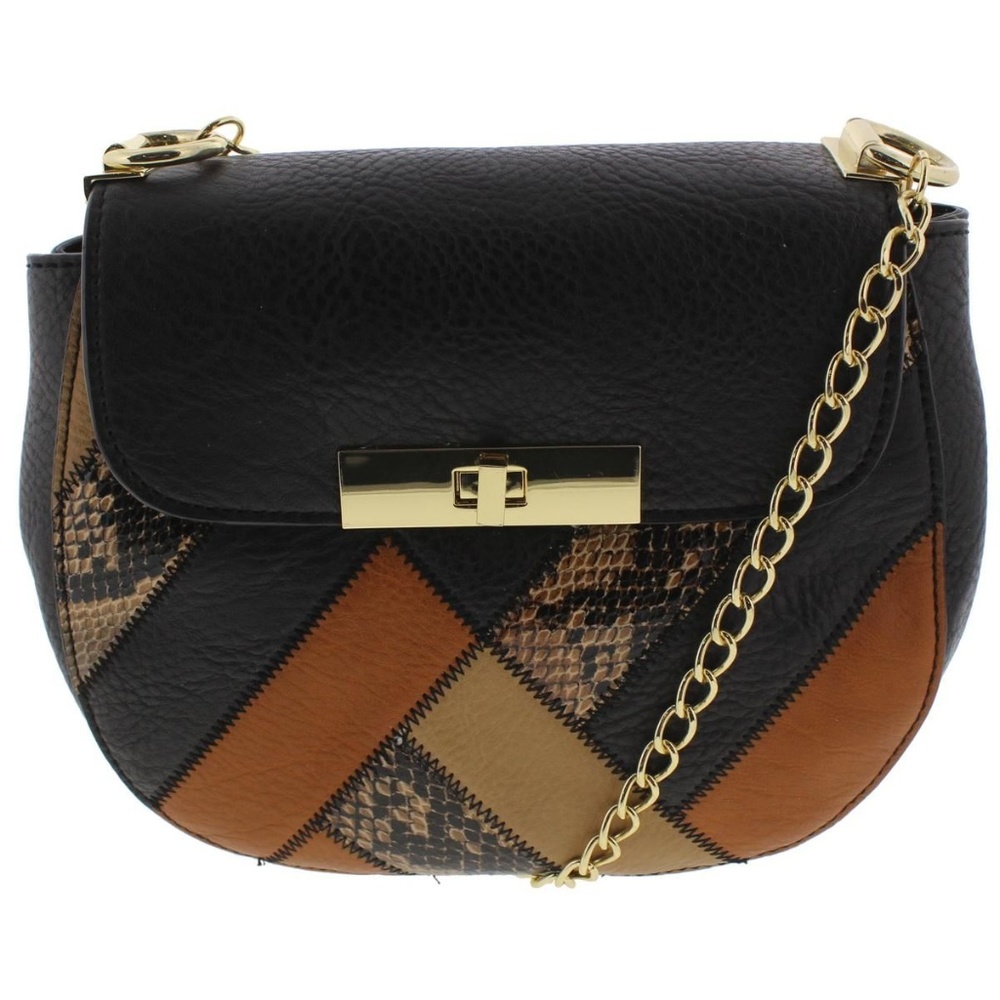 Womens Milner Faux Leather Colorblock Handbag